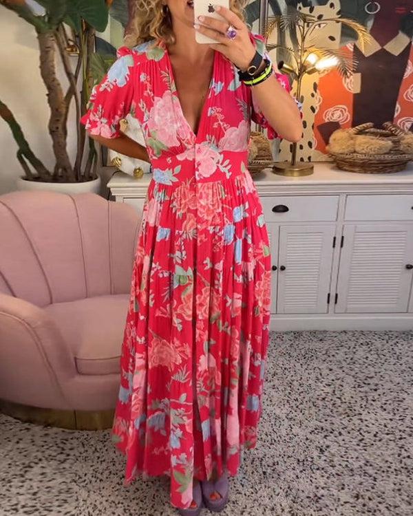 Coralina - Vibrant Floral Dress